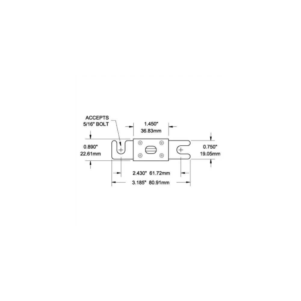 ANL Bolt-On Fuse - 750 Amps/32 Volt DC - BLS5163-BSS - view 3